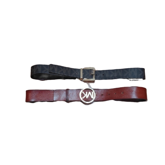 Michael Kors Reversible Logo Belt And Brown Leather Belt Women\'s Medium Set main image 9